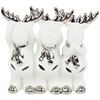 Fancy antique chinese style cheap mini silver plating ceramic home goods decoration christmas reindeer statue