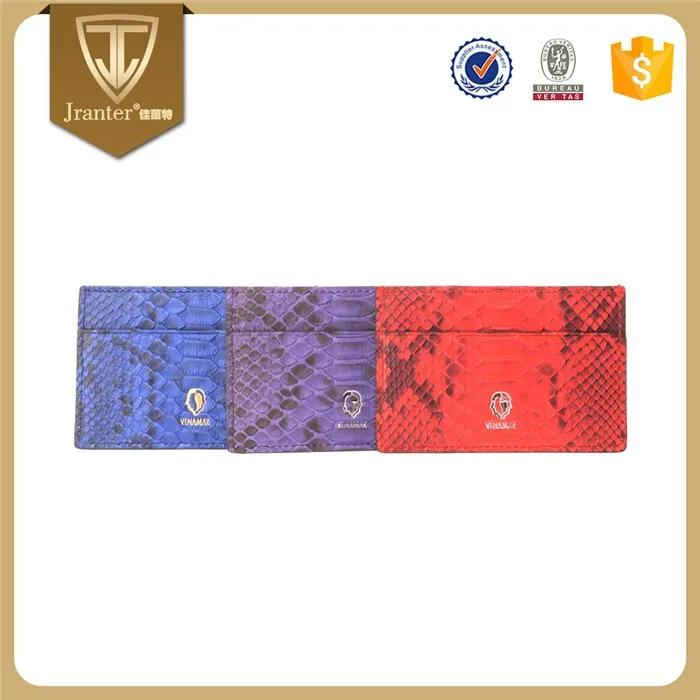 Latest New Customize 100% Genuine Python Snakeskin Leather Credit Card Holder _1
