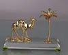 NEW Style High Quality Beautiful 24k Gold plated Camel and coconut tree model with crystal base