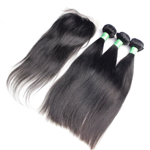 3+1 Fast delivery large stock full cuticle aligned straight hair bundles with closure, Natural color
3+1 Fast delivery large stock full cuticle aligned straight hair bundles with closure, Natural color