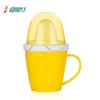 Hand press lemon orange fruit squeezer manual portable plastic juicer cup