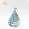 Unique items sea decoration porcelain tealight candle holder sailboat shaped giveaways for wholesale
