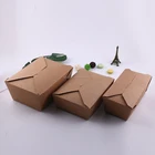 Kraft Paper Lunch Box Disposable Salad Box Food takeaway Packaging Box