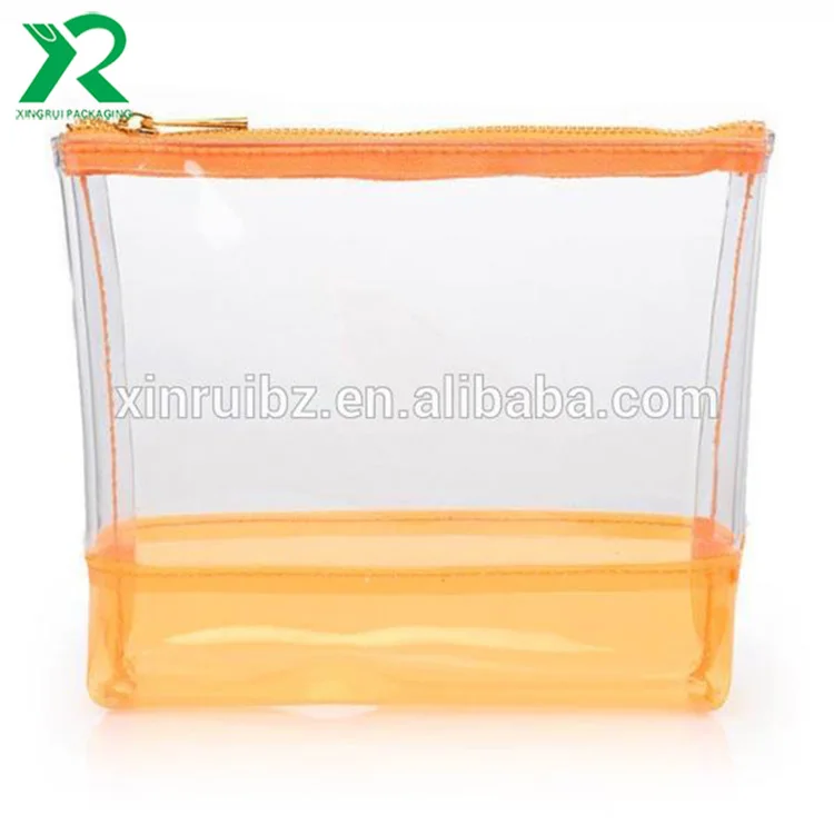 portable travel makeup bag custom transparent clear pvc cosmetic bag