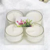 Traditional Design of labels scented tealight candles with mini scented candle glass jar holder scented tea light candles