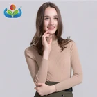 High quality warm women wool knitted custom turtleneck sweater
