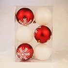 red plastic ornament Christmas ball hot sale