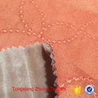 Suede Fabric One-Stop Service New Design Embroidery Bond with Fur for Garment