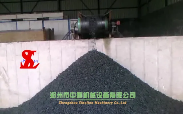 Thebriquette out from mesh belt dryer_