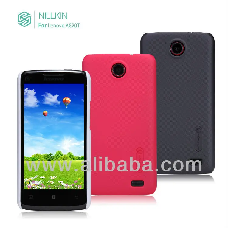 NILLKIN super frosted shield case for lenovo a820 with screen protector and free shipping