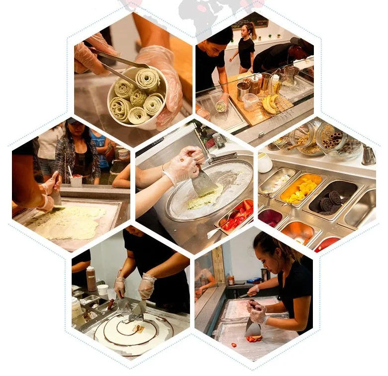 Mobile Fried Ice Cream Machine Rolling Rolls stir fry ice cream roll machine
