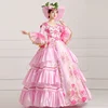 hot sale pink lace embroidery appliques sequin lolita dress vintage court style long princess dress