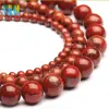 Italy natural coral picasso gemstone round agate loose beads
