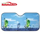 polyester double circle car front sunshade/printing logo car front sun shade