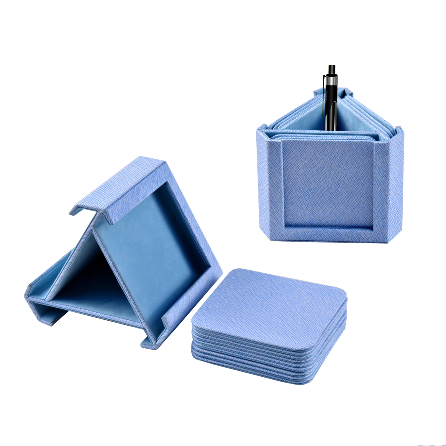 Multifunctional Desk Organizer Office/School Stationery Leather Pen Holder