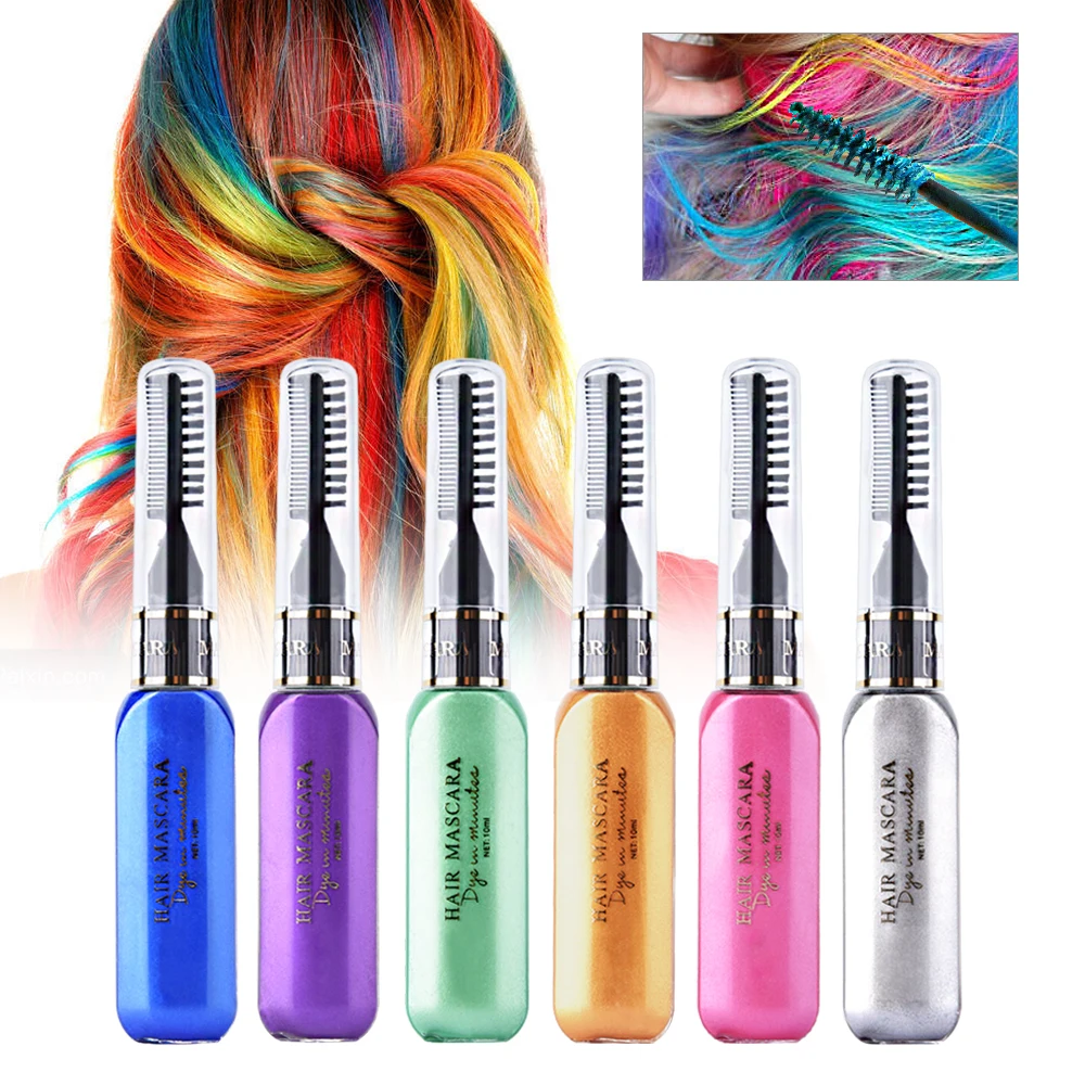 Washable Temporary Hair Color Chalk Hair Color Dye Mascara for Kids Men and Woman, 6 colors
Washable Temporary Hair Color Chalk Hair Color Dye Mascara for Kids Men and Woman, 6 colors