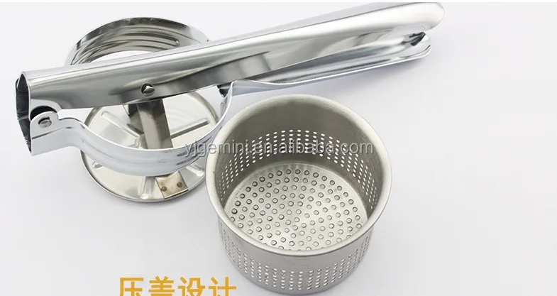 Masher, 100 stainless steel potato ricer and masher makes light and