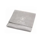 Customized Logo Printed mini suede Bracelet bag velvet envelope necklace jewelry pouch with flap