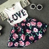 2019 Toddler Kids Baby Fashion Girls T-shirt children Tops and Flower dress Set Outfits Clothes wholesale