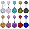 316L Surgical Stainless Steel Fashion Piercing Jewelry Navel Ring Belly Button Ring with Zircon