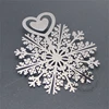 high quality laser cut silver color metal snowflake bookmark