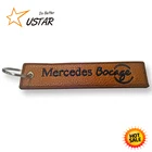 Promotional Gifts Custom Cheap Logo Leather Keychains,Tourist Souvenir Cool Embroidery Leather Keychain