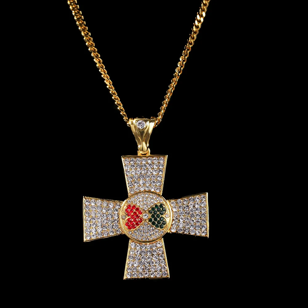 Gothic Red Black Heart Cross Pendant Mens Vintage Gold Chain Crystal Trendy Zinc Alloy Charms Punk Unisex Necklace
Gothic Red Black Heart Cross Pendant Mens Vintage Gold Chain Crystal Trendy Zinc Alloy Charms Punk Unisex Necklace