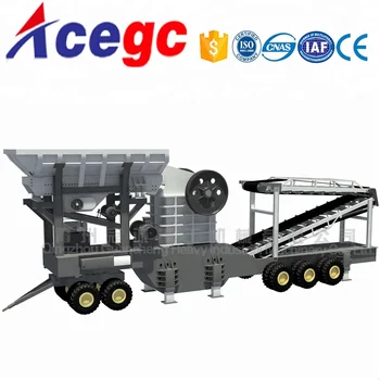 Mobile rock stone crushing sand making machine for sale