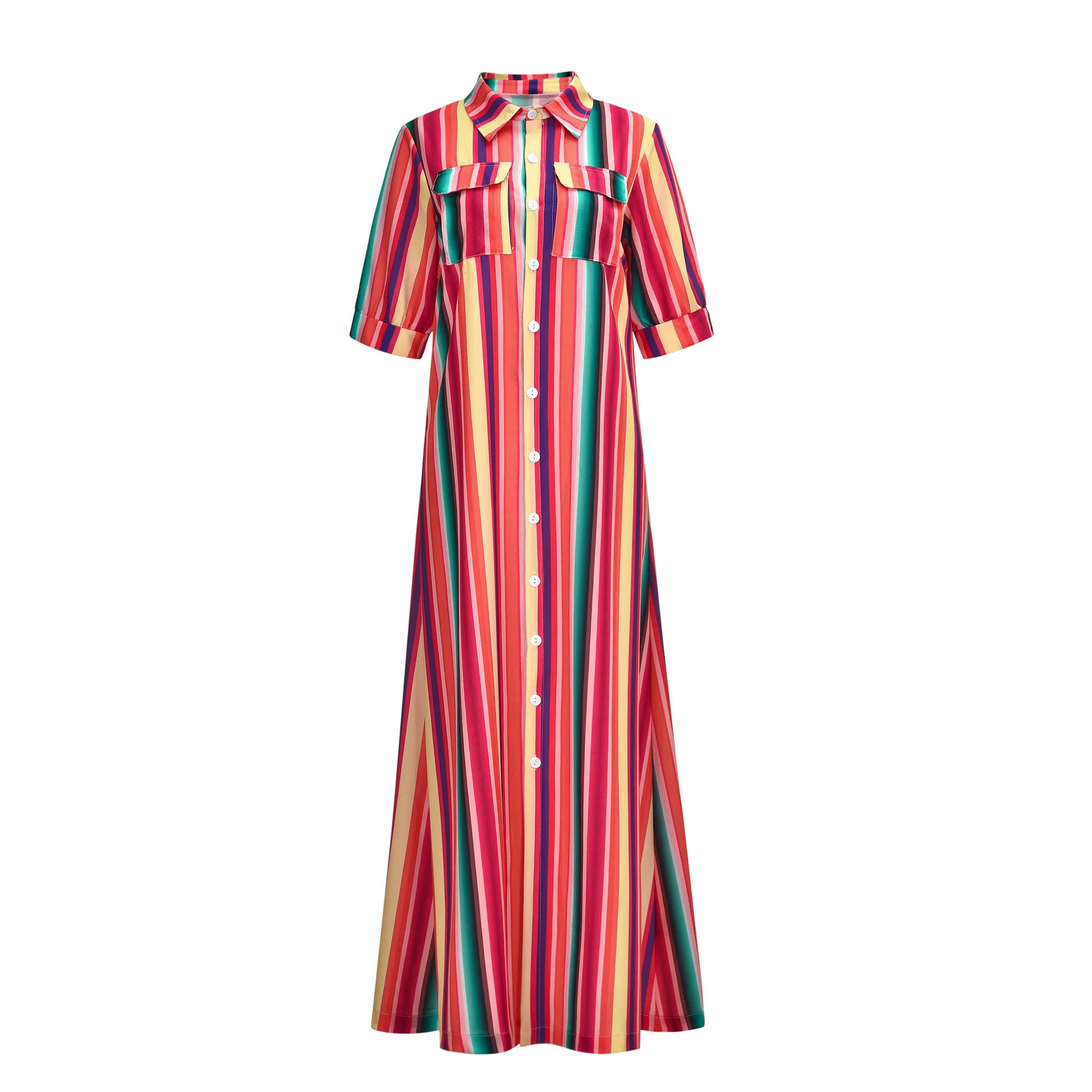 2019 New Design Women Boho Bohemian Striped Print Summer Sleeveless Tank Long Maxi Party Dress