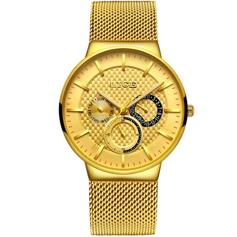 LIGE Mens Watches Luxury Fashion Quartz Watch Men Casual Slim Mesh Steel Date Waterproof Sport Watch Relogio Masculino 9836
LIGE Mens Watches Luxury Fashion Quartz Watch Men Casual Slim Mesh Steel Date Waterproof Sport Watch Relogio Masculino 9836