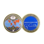 Custom 3D zinc alloy brass metal enamel antique challenge coin no minimum
