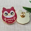New product ideas 2019 owl lapel pin with butterfly clutch