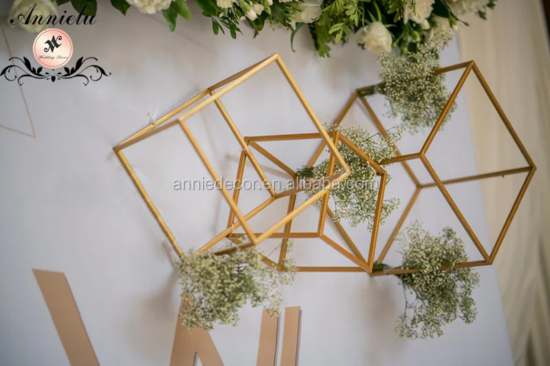 ANNIELU Geometric box center piece flower stand walkway stand wedding display decorations flowers stand