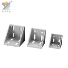 Custom made 90 degree die cast aluminum corner l shelf bracket for aluminum profile