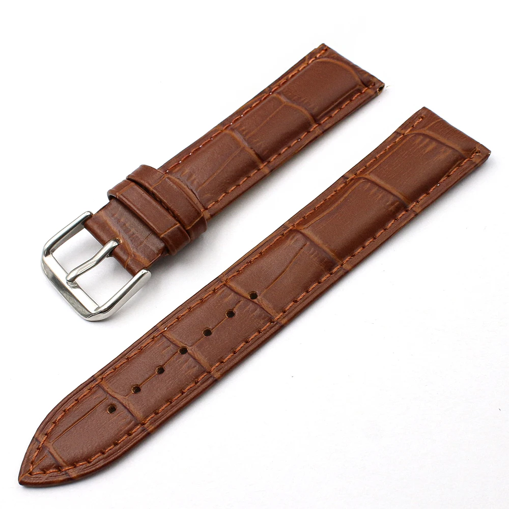 

Genuine leather watch strap Water sweat resistant Wrist Watch Band wholesale 18 22 20mm, Black brown white pink red
