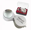 Mini Portable Folding Jewelry Magnifying Mirror Glass 30x Optical Lens Enlarge Diamond Magnifier Loupe