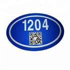 Manufacturer's price customized Indoor aluminum factory price adhesive round board design house number letter plate sign