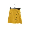 Italy OEM Girls' Gabardine Skirt with Oblique Line of Buttons Fancy Skirts for Women with Competitive Price
