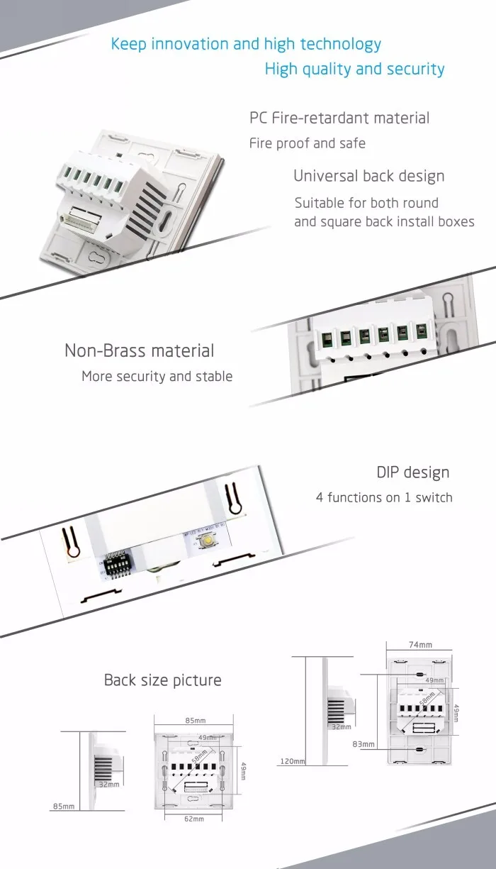 2016新しい wifi タッチ ライト スイッチ用no ゲート ウェイ ホーム オートメーション壁スイッチ電気スイッチ リモコン仕入れ・メーカー・工場