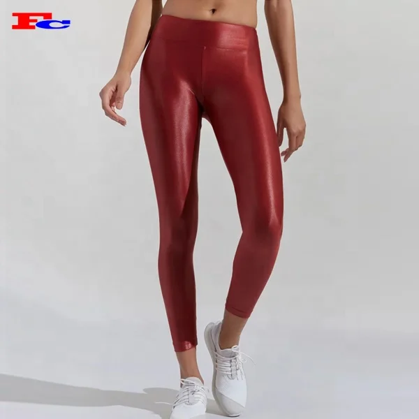 shiny yoga leggings
