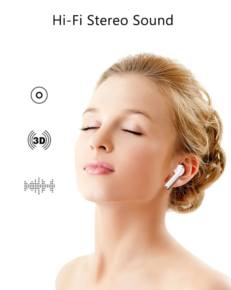 hot selling touch control waterproof wireless earphone i10 with wireless charging and charging box auto connect - ANKUX.COM