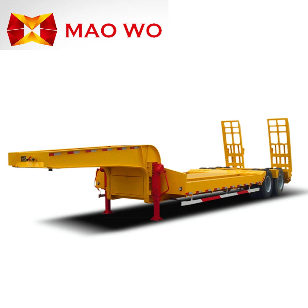 Factory price 40T heavy duty low bed car carrier truck trailer