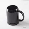 20oz 600cc large tall black mugs ceramic porcelain beer cup glossy high end design shape sublimation night club bar beer mug