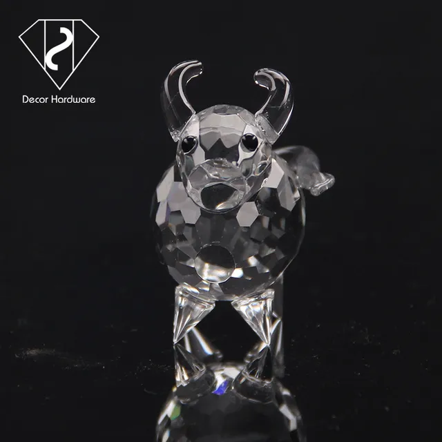 nice quality type sheep glass animals crystal souvenirs gift