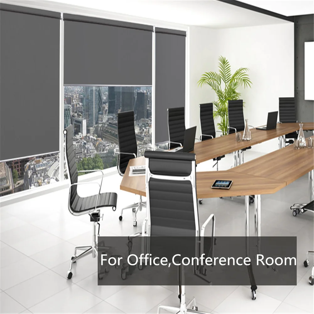 Home Hotel Bedroom Electric Window Roller Blinds Curtains With A