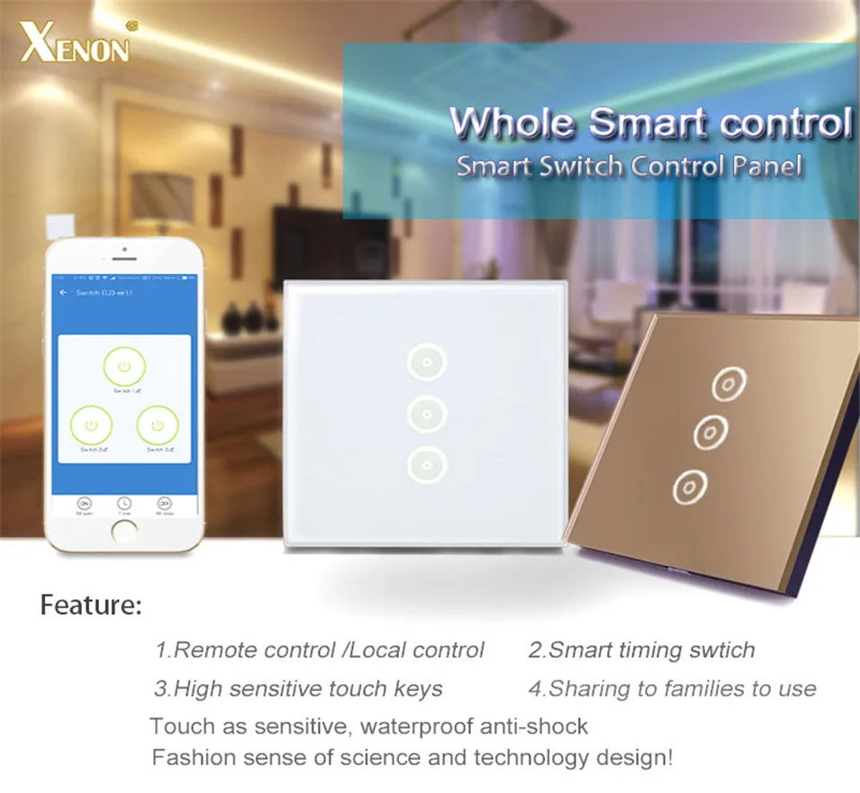 ewelink Smart Home 10A Gang Wifi Smart Switch EU 1 2 3 Gang Touch Panel Wireless Remote Wifi Light Switch Works With Alexa Google Home
