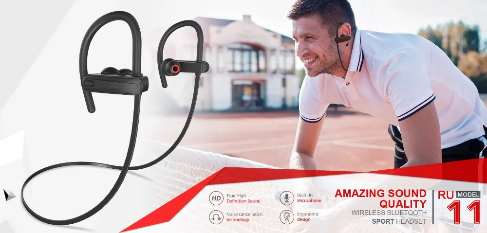 Good Feedback ear-clip CSR chipset foldable wireless headphone with microphone RU11 - ANKUX.COM