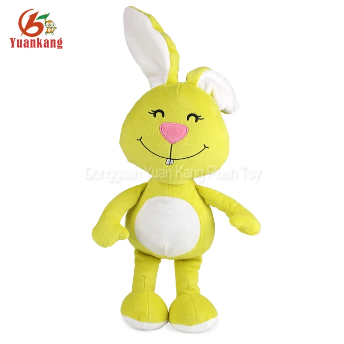 wholesale cuddly cute yellow sleeping bunny plush stuffed rabbit