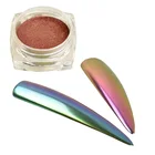 12 Colors Nail Art High Shining Colorful Chrome Mirror Effect acrylic Chameleon nail dipping powder nail glitter powder