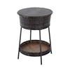 Adjustable Party And Picnic Wine Cooler Bar Table Outdoor Rattan Table Ice Cooler